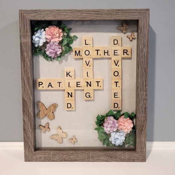 8×10 "Mother" Scrabble Shadow Box Frame - Picture 5 of 6